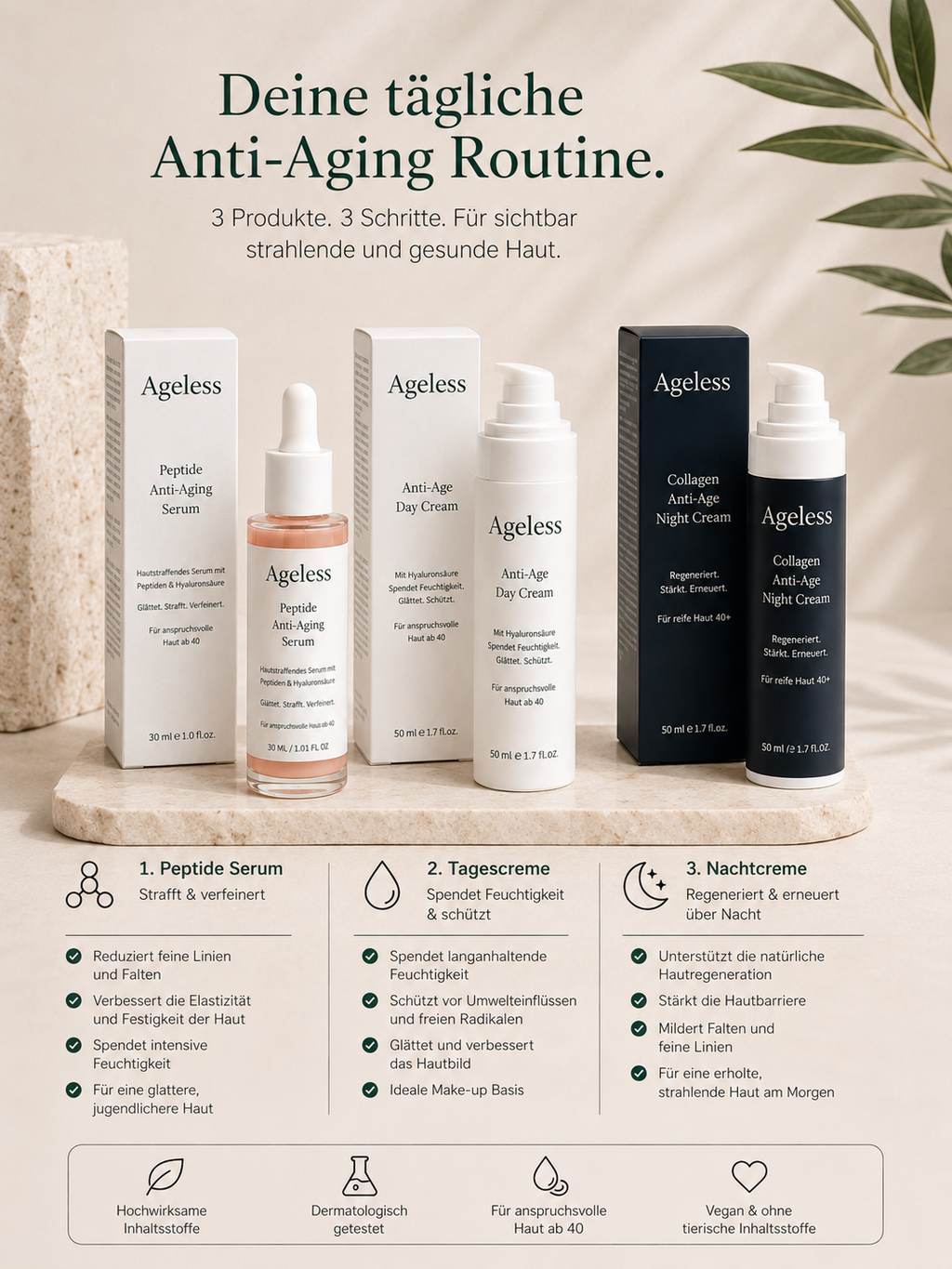 Deine tägliche Anti-Aging-Routine in 3 Schritten