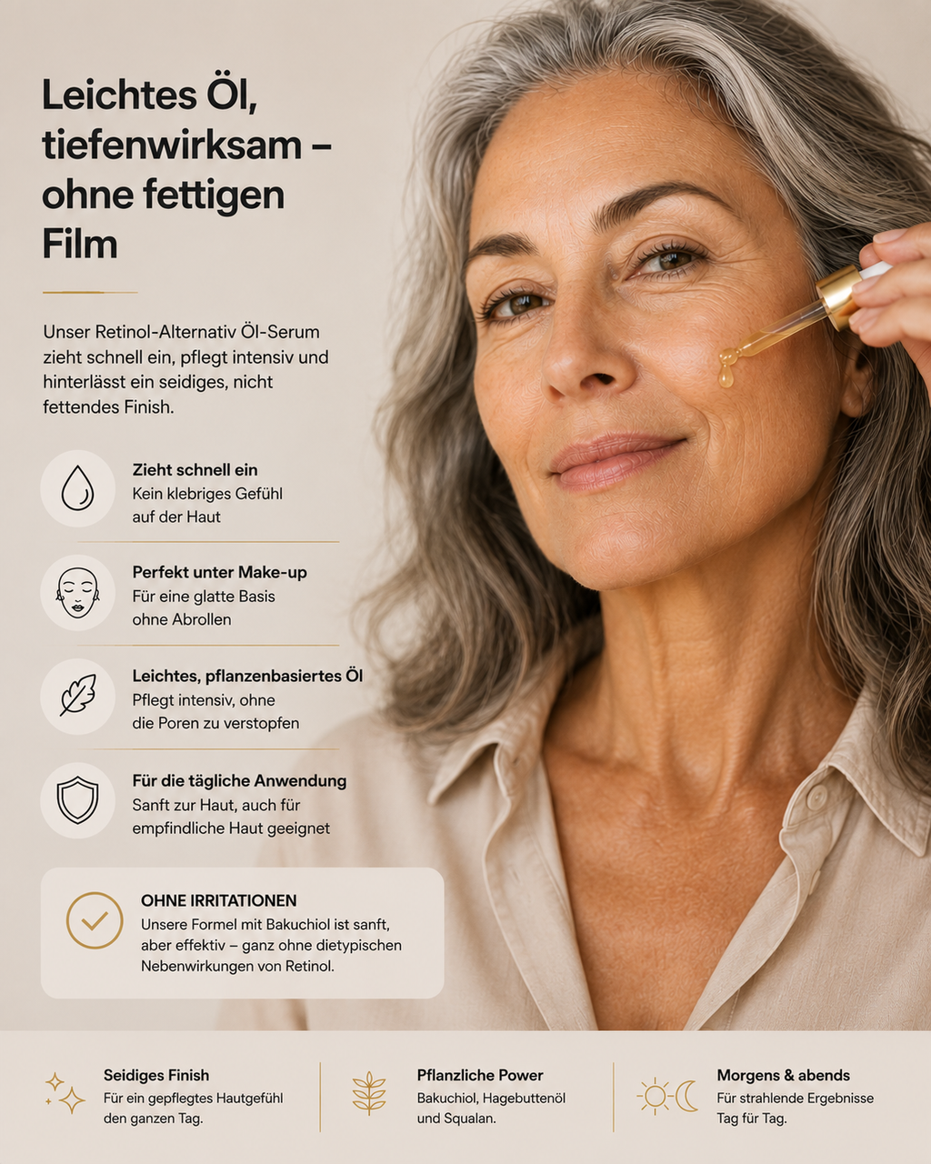 Natürliches Retinol-Öl-Serum