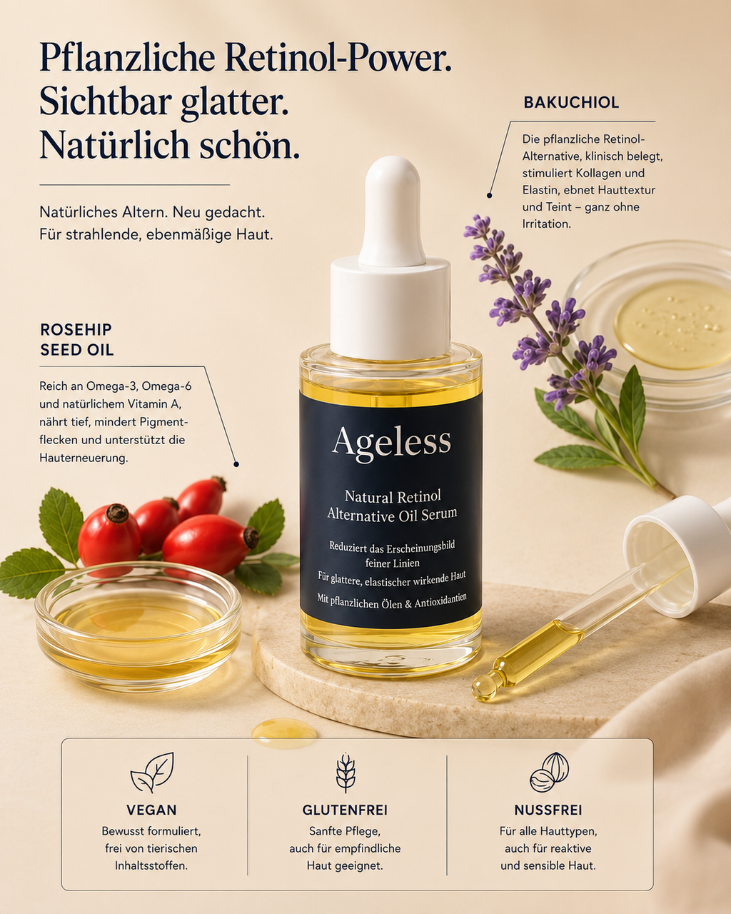 Natürliches Retinol-Öl-Serum